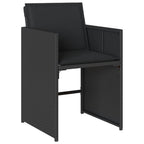 17-tlg. Garten-Essgruppe mit Kissen Schwarz Poly Rattan
