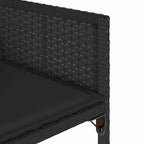 9-tlg. Garten-Essgruppe mit Kissen Schwarz Poly Rattan