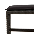 15-tlg. Garten-Essgruppe mit Kissen Schwarz Poly Rattan