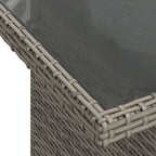 7-teiliges Gartensofa-Set mit Kissen, grau, Polyrattan