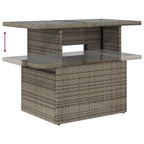 8-teiliges Gartensofa-Set mit Kissen, grau, Polyrattan