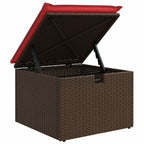 9-teiliges Gartensofa-Set mit Kissen, braun, Polyrattan