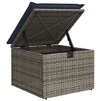 6-teiliges Gartensofa-Set mit Kissen, grau, Polyrattan