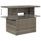 8-teiliges Gartensofa-Set mit Kissen, grau, Polyrattan
