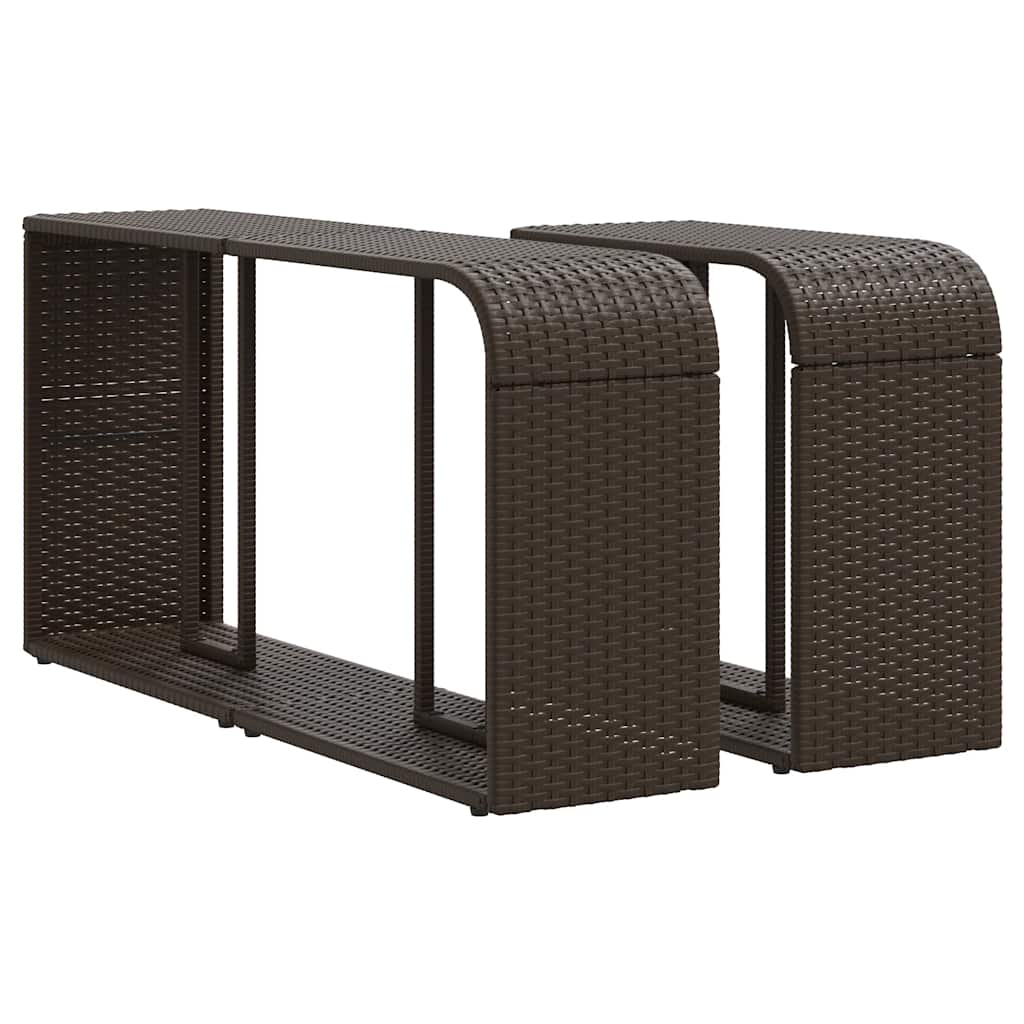 11-teiliges Gartensofa-Set mit Kissen, braun, Polyrattan