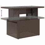 11-teiliges Gartensofa-Set mit Kissen, braun, Polyrattan