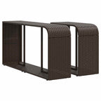 11-teiliges Gartensofa-Set mit Kissen, braun, Polyrattan