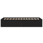 Bettgestell Schwarz 75x190 cm Holzwerkstoff