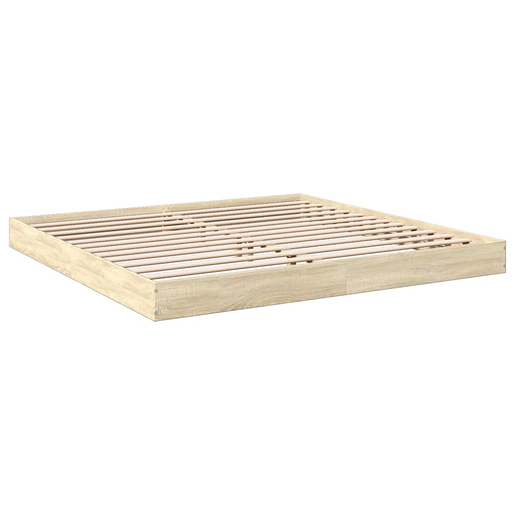 Bettgestell ohne Matratze Sonoma-Eiche 180x200 cm Holzwerkstoff
