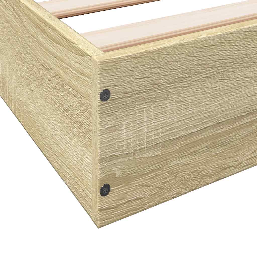 Bettgestell ohne Matratze Sonoma-Eiche 180x200 cm Holzwerkstoff