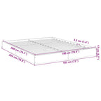 Bettgestell ohne Matratze Sonoma-Eiche 180x200 cm Holzwerkstoff