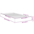 Bettgestell ohne Matratze Sonoma-Eiche 100x200 cm Holzwerkstoff