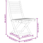 Gartenstühle 6 Stk. Klappbar 43x54x88 cm Bambus