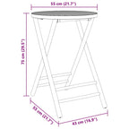 3-tlg. Bistro-Set Bambus
