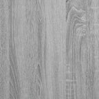 Bettgestell Grau Sonoma 135x190 cm Holzwerkstoff und Metall