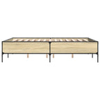 Bettgestell Sonoma-Eiche 120x190 cm Holzwerkstoff und Metall