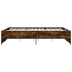 Bettgestell Räuchereiche 150x200 cm Holzwerkstoff und Metall