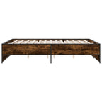 Bettgestell Räuchereiche 140x200 cm Holzwerkstoff und Metall