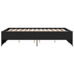 Bettgestell Schwarz 120x200 cm Holzwerkstoff und Metall
