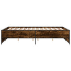 Bettgestell Räuchereiche 140x190 cm Holzwerkstoff und Metall