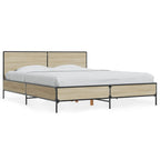 Bettgestell Sonoma-Eiche 160x200 cm Holzwerkstoff und Metall