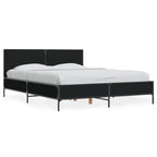 Bettgestell Schwarz 120x190 cm Holzwerkstoff und Metall