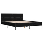 Bettgestell Schwarz 120x190 cm Holzwerkstoff und Metall