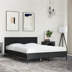 Bettgestell Schwarz 120x190 cm Holzwerkstoff und Metall