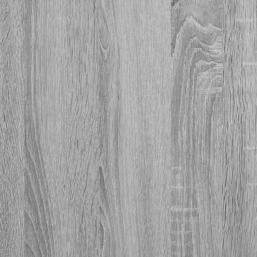 Bettgestell Grau Sonoma 140x190 cm Holzwerkstoff und Metall