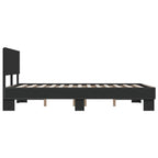 Bettgestell Schwarz 120x200 cm Holzwerkstoff und Metall