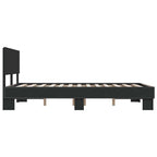 Bettgestell Schwarz 120x190 cm Holzwerkstoff und Metall