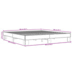 Bettgestell Schwarz 200x200 cm Holzwerkstoff und Metall