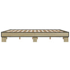 Bettgestell Sonoma-Eiche 160x200 cm Holzwerkstoff und Metall
