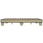 Bettgestell Sonoma-Eiche 150x200 cm Holzwerkstoff und Metall
