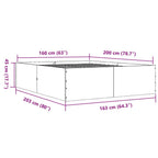 Bettgestell Weiß 160x200 cm Holzwerkstoff