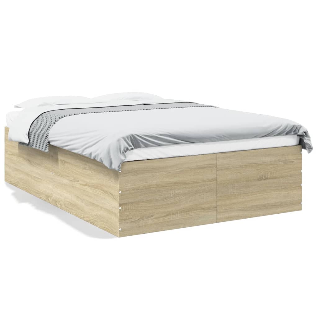 Bettgestell Sonoma-Eiche 120x200 cm Holzwerkstoff