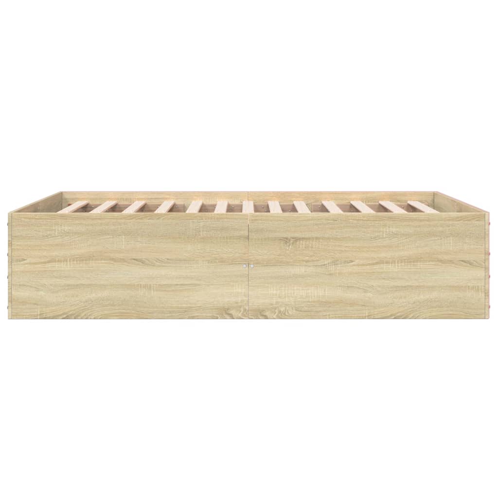 Bettgestell Sonoma-Eiche 120x200 cm Holzwerkstoff