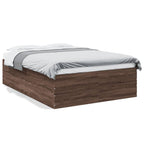 Bettgestell Braun Eichen-Optik 120x200 cm Holzwerkstoff