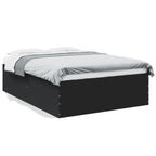 Bettgestell Schwarz 140x190 cm Holzwerkstoff