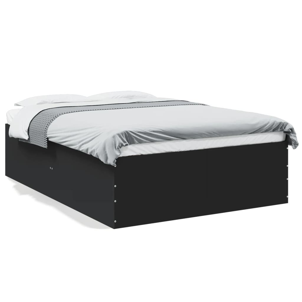 Bettgestell Schwarz 140x190 cm Holzwerkstoff