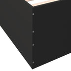 Bettgestell Schwarz 140x190 cm Holzwerkstoff