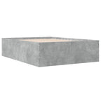 Bettgestell Betongrau 135x190 cm Holzwerkstoff