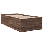 Bettgestell Braun Eichen-Optik 90x200 cm Holzwerkstoff