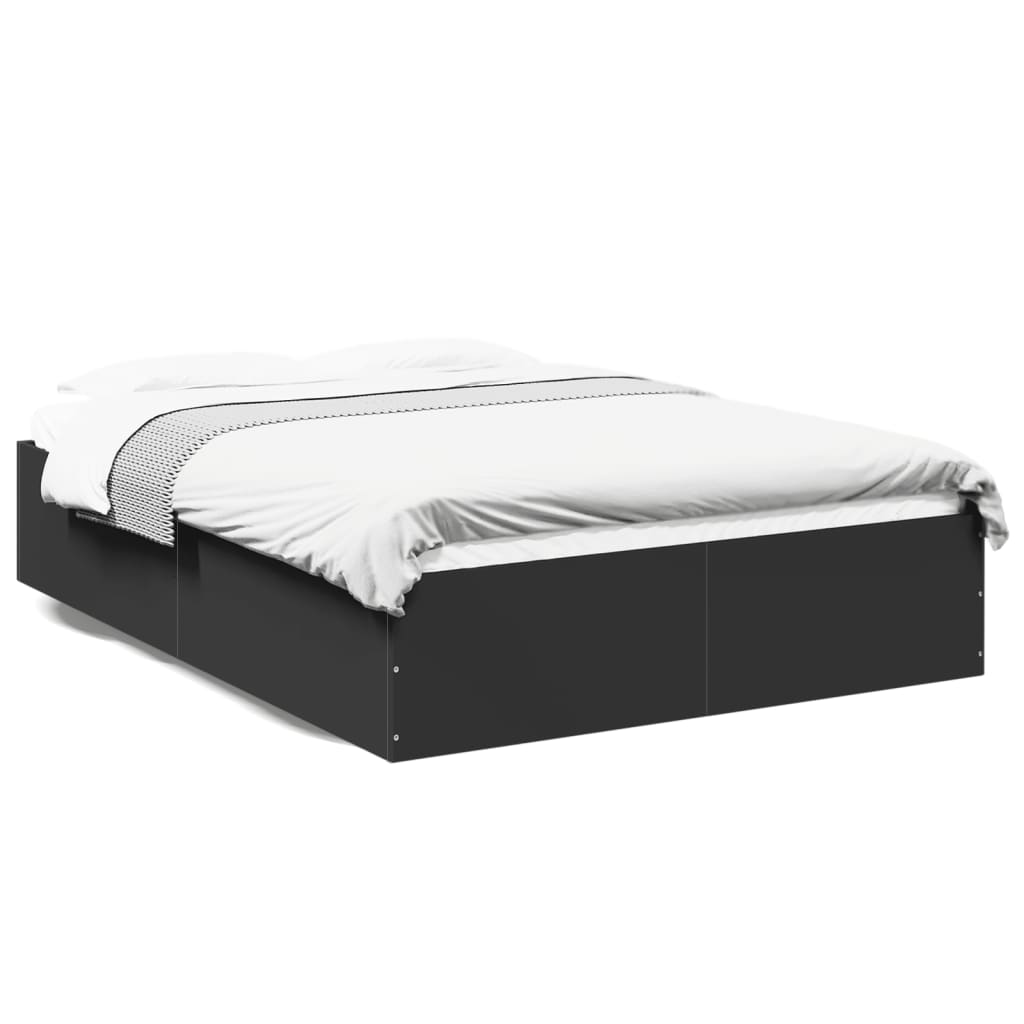 Bettgestell Schwarz 120x190 cm Holzwerkstoff