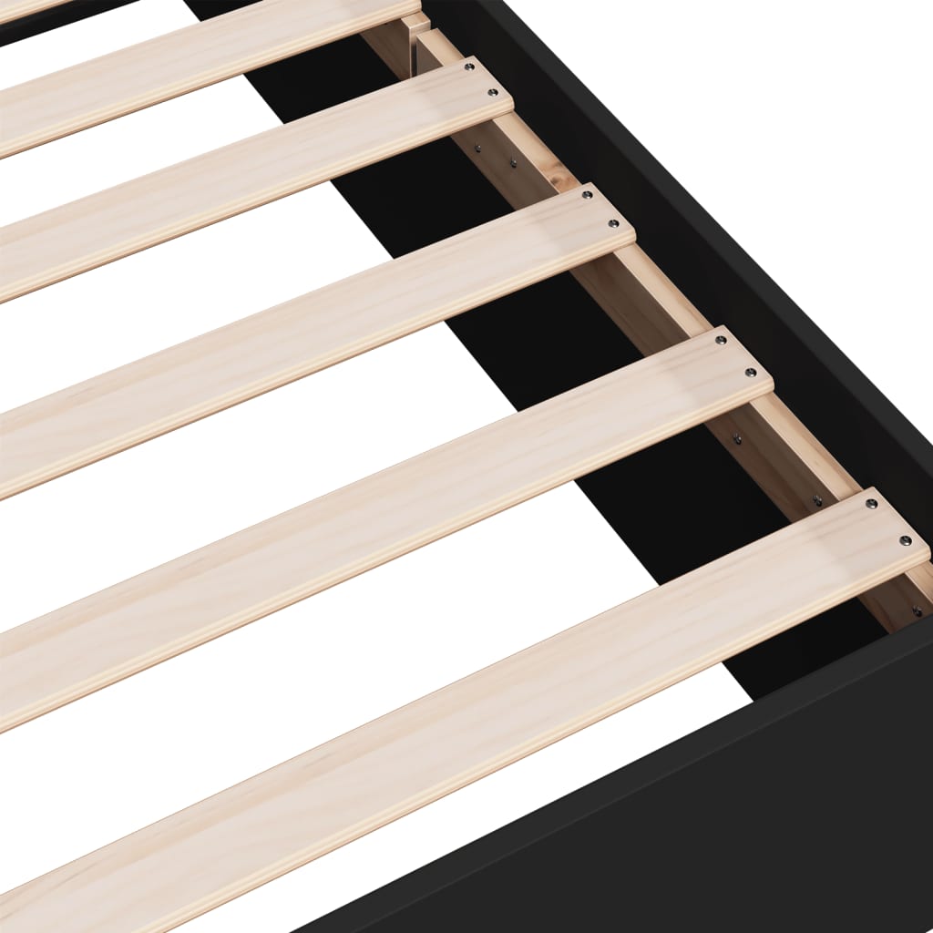 Bettgestell Schwarz 120x190 cm Holzwerkstoff