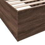 Bettgestell Braun Eichen-Optik 100x200 cm Holzwerkstoff