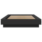 Bettgestell mit LED Schwarz 100x200 cm Holzwerkstoff