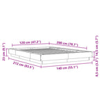 Bettgestell Sonoma-Eiche 120x200 cm Holzwerkstoff