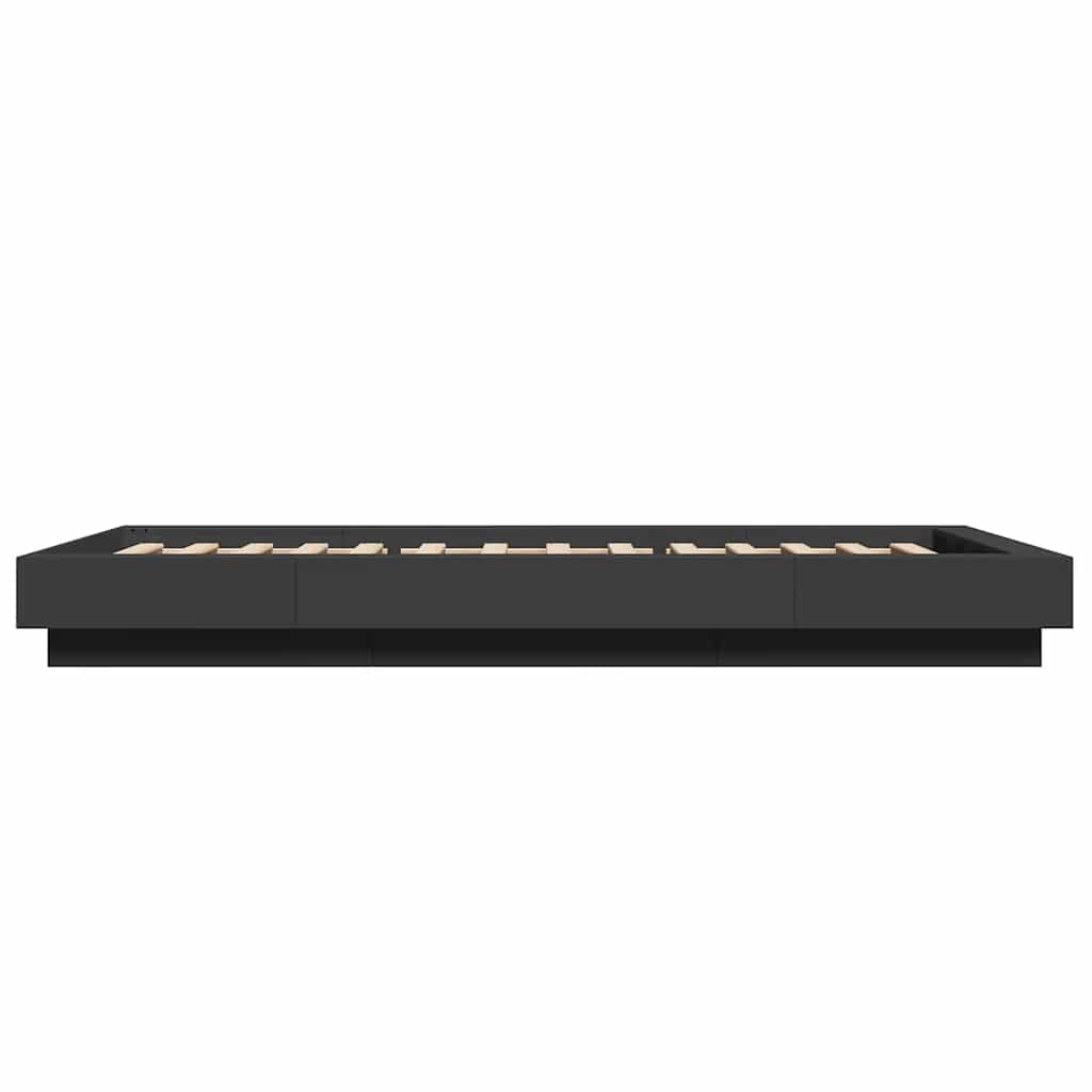 Bettgestell Schwarz 100x200 cm Holzwerkstoff