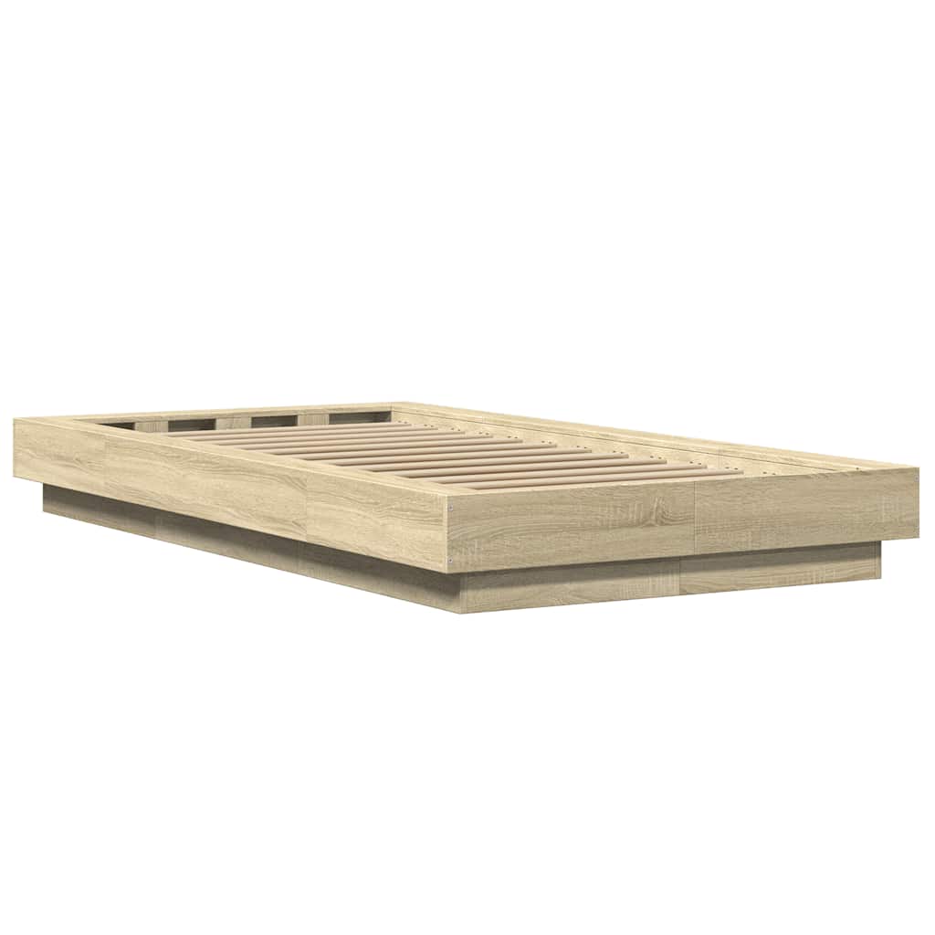 Bettgestell Sonoma-Eiche 100x200 cm Holzwerkstoff